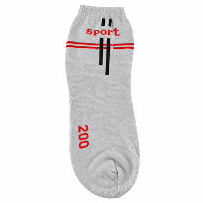 Soft Stretchable Ankle Socks with Mixed Designs for Casual Wear (12 Pair)