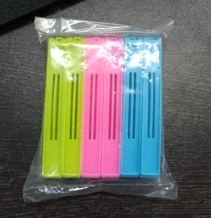 Plastic Snack Bag Clip Sealer Set (18 Pcs, Multicolour)