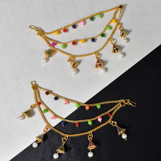 Royal Elegance Kundan Ear Chain