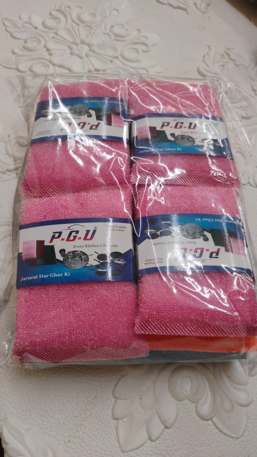 स्क्रैच प्रूफ किचन बर्तन स्क्रबर पैड (12 का पैक)