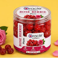 Oracle Dried Rose Berry Plums, Floral Sweet-Tangy Chewy Healthy Berry Plum Snack 180g