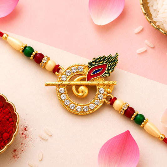Lord Krishna Motif Rakhi – Divine Blessings for Rakshabandhan