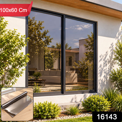 Measuring and cutting reflective solar window film to fit a window