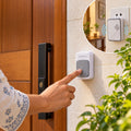 Plug In Wireless Doorbell with Push Button, Melody & Volume Control (1 Set)