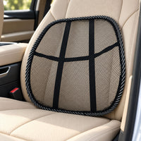 Breathable Mesh Car Seat Back Support with Elastic Strap (1 Pc)