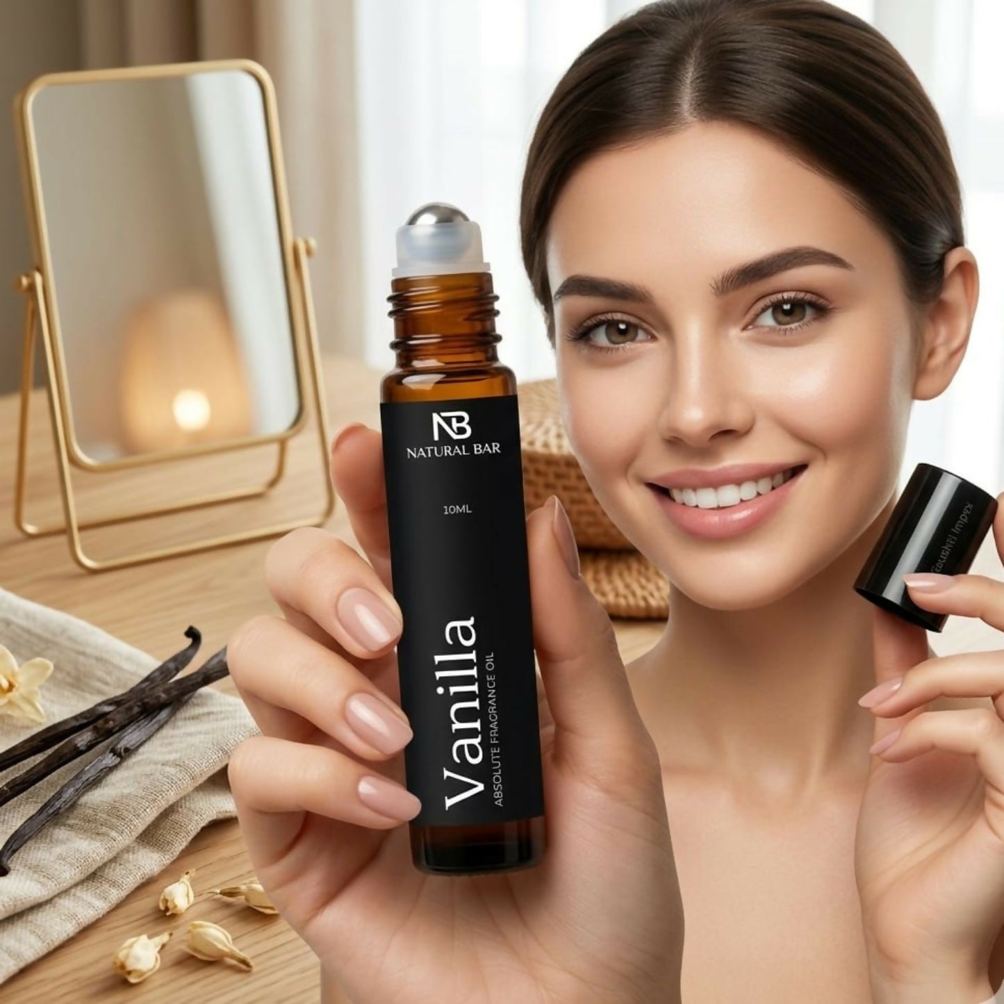 Elegant vanilla attar roll-on, perfect for daily use and travel