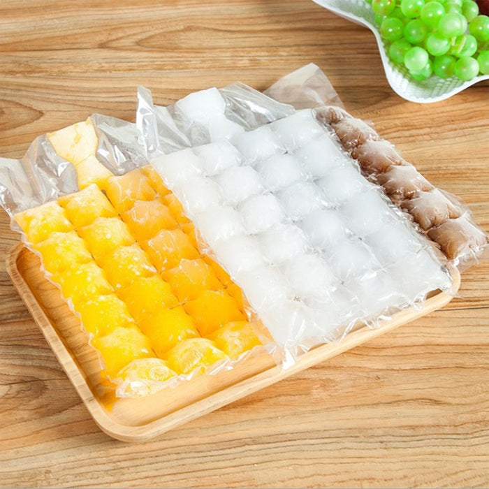 2905 Disposable Ice Cube Bags, Stackable Easy Release Ice Cube Mold Trays Self-Seal Freezing Maker,Cold Ice Pack Cooler Bag for Cocktail Food Wine