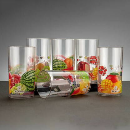 CLASSIC PRINTED GLASS (pack of 6)