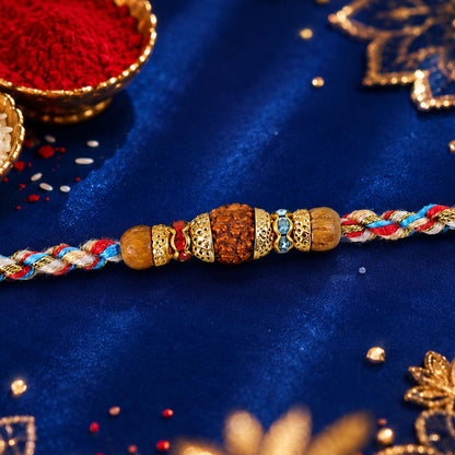 Graceful Pastel Pearl Rakhi with Fine Beads and Premium Raksha Bandhan Charm