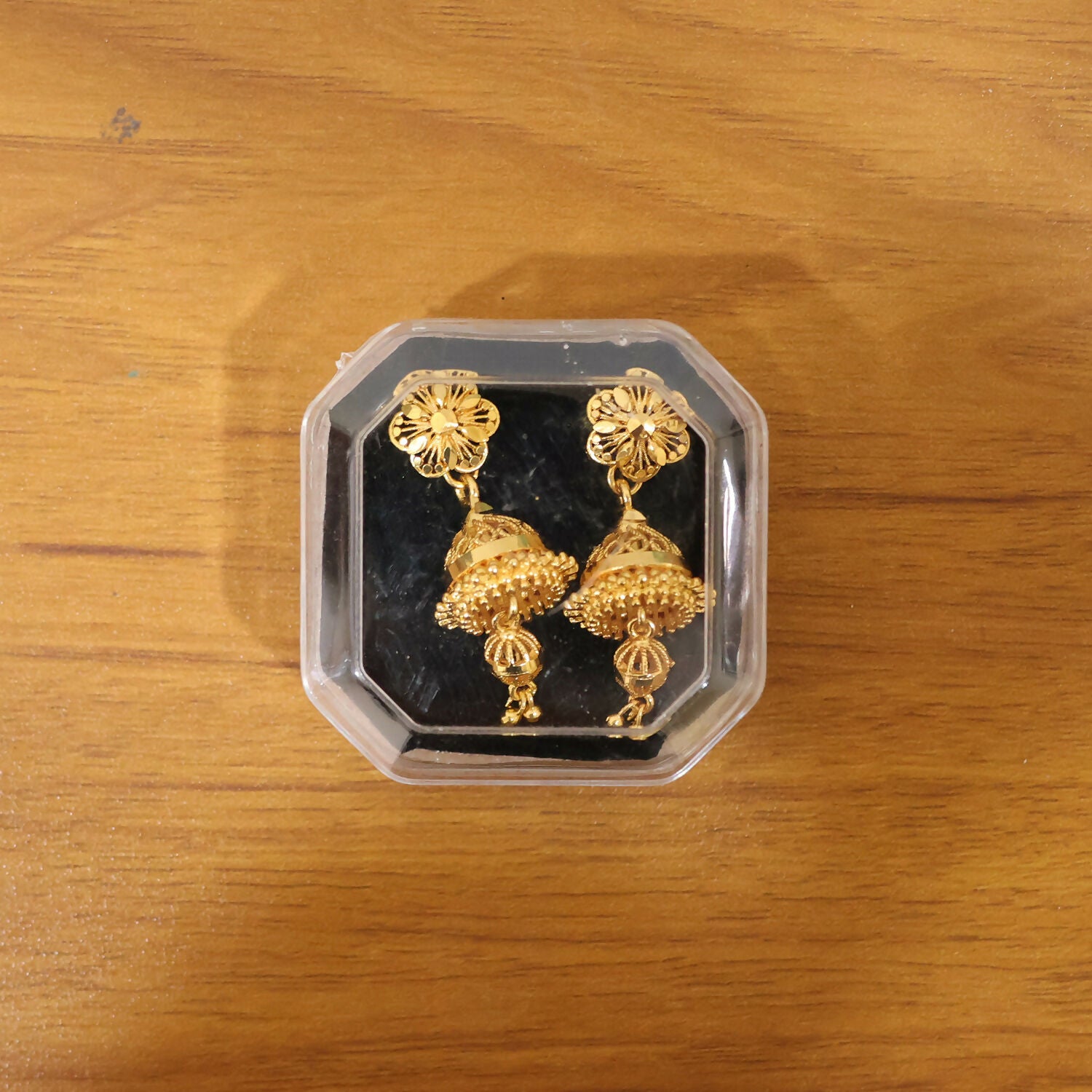 Premium Matte Gold Floral Drop Jhumkas – Lightweight Ethnic Jewelry