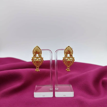 Ethnic Golden Drop Jhumka Earrings | Girls & Women Special