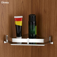 Premium Stainless Steel Wall Mounted Corner Shelf 9x9 Bathroom Organizer Rack