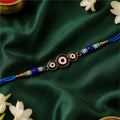 Designer Triple Nazar Evil Eye Enamel Bead Traditional Rakhi