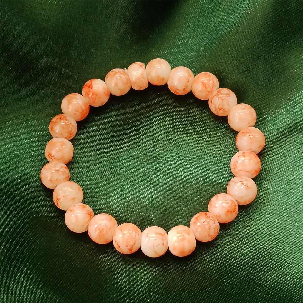 Orange Glass Beads Bracelet