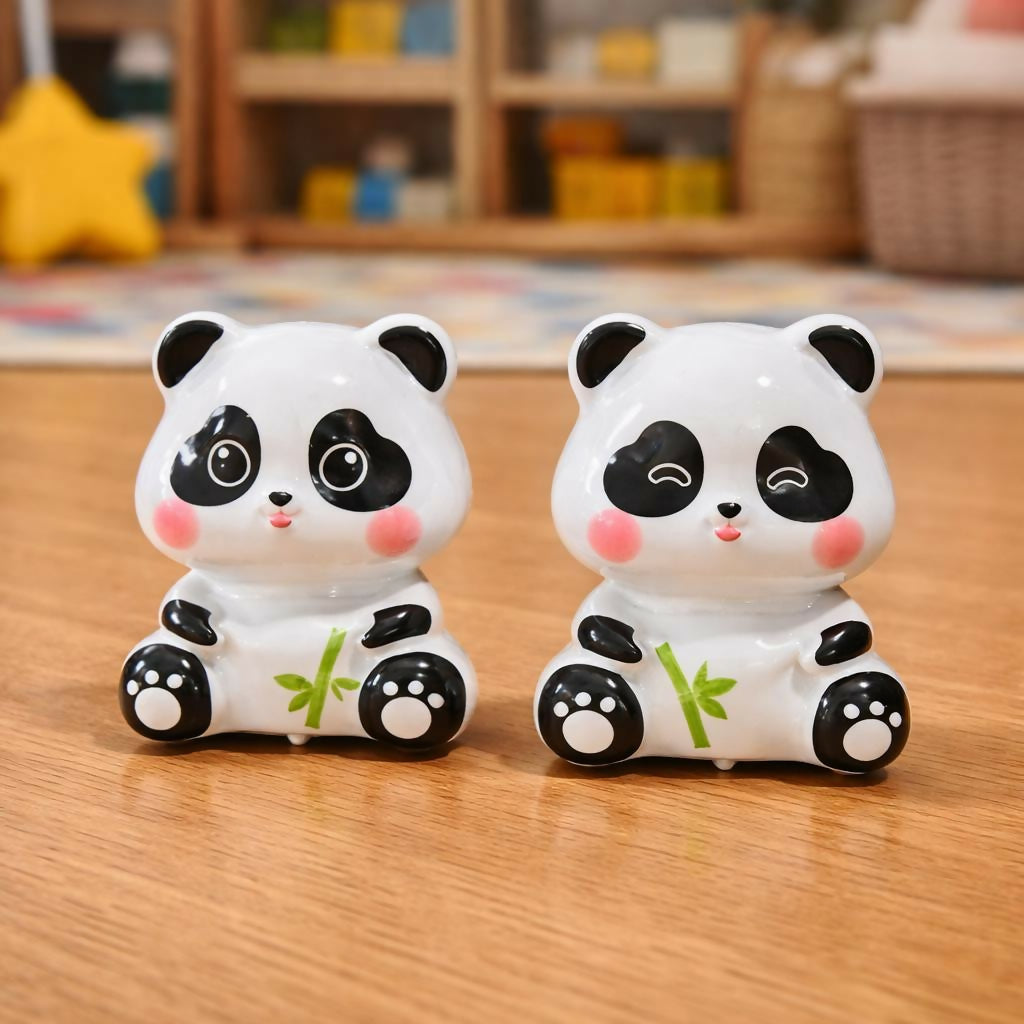 Cute Panda Pull Back Toy Car for Kids Fun Mini Cartoon Toy