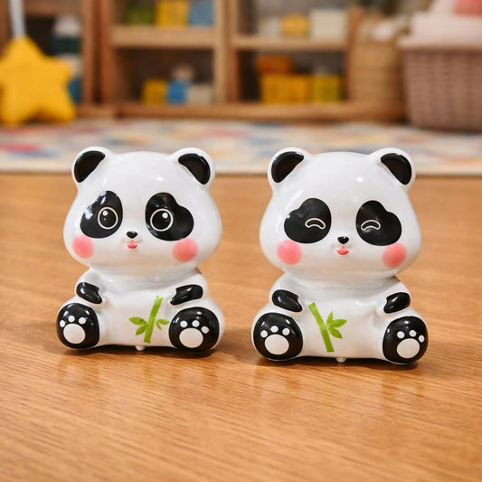 Cute Panda Pull Back Toy Car for Kids Fun Mini Cartoon Toy