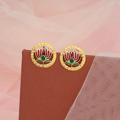 Temple Jewellery Lakshmi Coin Choker with Jhumka Earrings