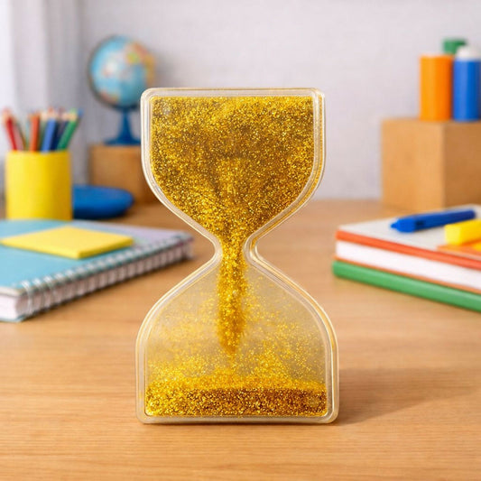 Gold Liquid Sand Timer Hourglass Stress Relief Sensory Toy for Kids