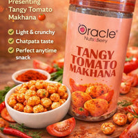 Oracle Tangy Tomato Makhana, Roasted Crunchy Tomato-Flavoured Healthy Fox Nuts 75g