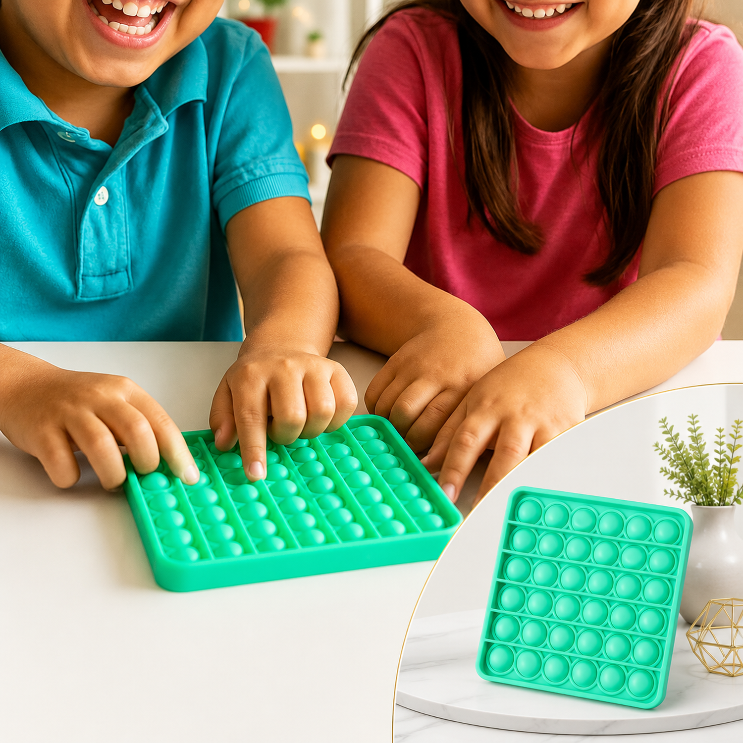 Stress Relief Silicone Pop It Fidget Toy – Durable & Portable
