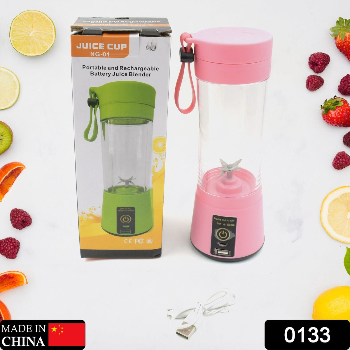 Portable USB Electric Juicer – 6-Blade Blender & Shaker, 380 ml - Image 2