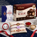 Lollipop charm Rakhi for Brother with Choco Magic 96gm, Coin & Card, Pack of 7