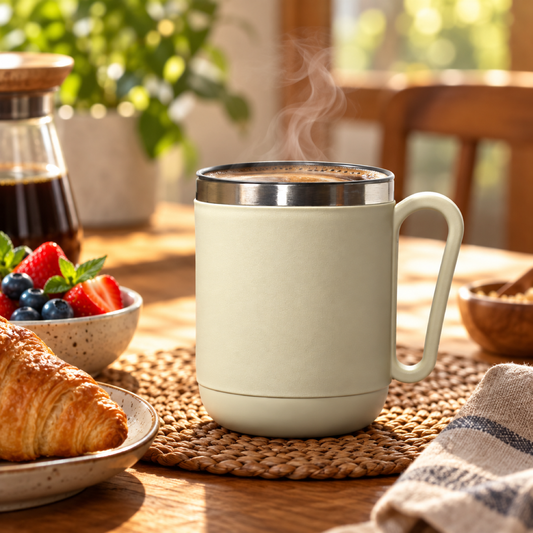 Stainless Steel Coffee Mug – 400ml Double Wall | Ganesh
