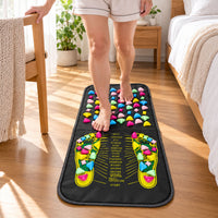 Acupressure Foot Massage Mat with Raised Nodes and Foot Guide (1 Pc 70 x 34cm)