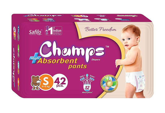 Premium Champs High Absorbent Pant Style Diaper (Small Size / 42 Pcs)