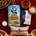 Kids Rakhi Combo – Strawberry Biscuit & Pooja Set for Bhaiya
