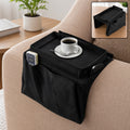 Sofa Armrest Organizer – Black Storage Caddy with Tray | Organivo