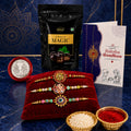 Ganesha Rakhi for Brother with Choco Magic Pouch, Roli Tikka & Card, Pack of 7