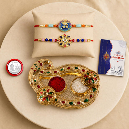 Khatu Baba, Round Flower Multicolor Rakhi for Brother & Bhaiya | Pack of 6