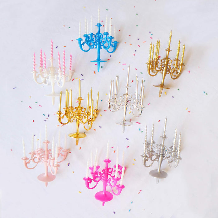Luxury Birthday Candle Set | Elegant Cake Toppers & Holders for Parties and Proposals