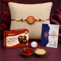 Round Rakhi for Brother with Chocolate 32gm - Rakshabandhan Gift Set, Pack of 5