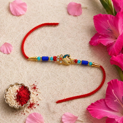 Rakhi for Brother with Kulfi Almonds 96gm - Raksha Bandhan Gift Set, Pack of 7