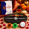 Rakhi Set for Brother – Ganesh Flower Design Raksha Bandhan Combo