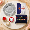Peacock Rakhi Combo – Multicolor Bracelet & Pooja Thali