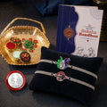 Raksha Bandhan Combo – Bracelet Rakhi & Pooja Thali Set