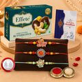 Jai Shree Ram Rakhi for Brother with Butter Scotch 32gm, Coin & Card, Pack of 7