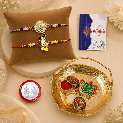 Flower, Bal Hanuman Multicolor Rakhi for Brother & Bhaiya | Pack of 6