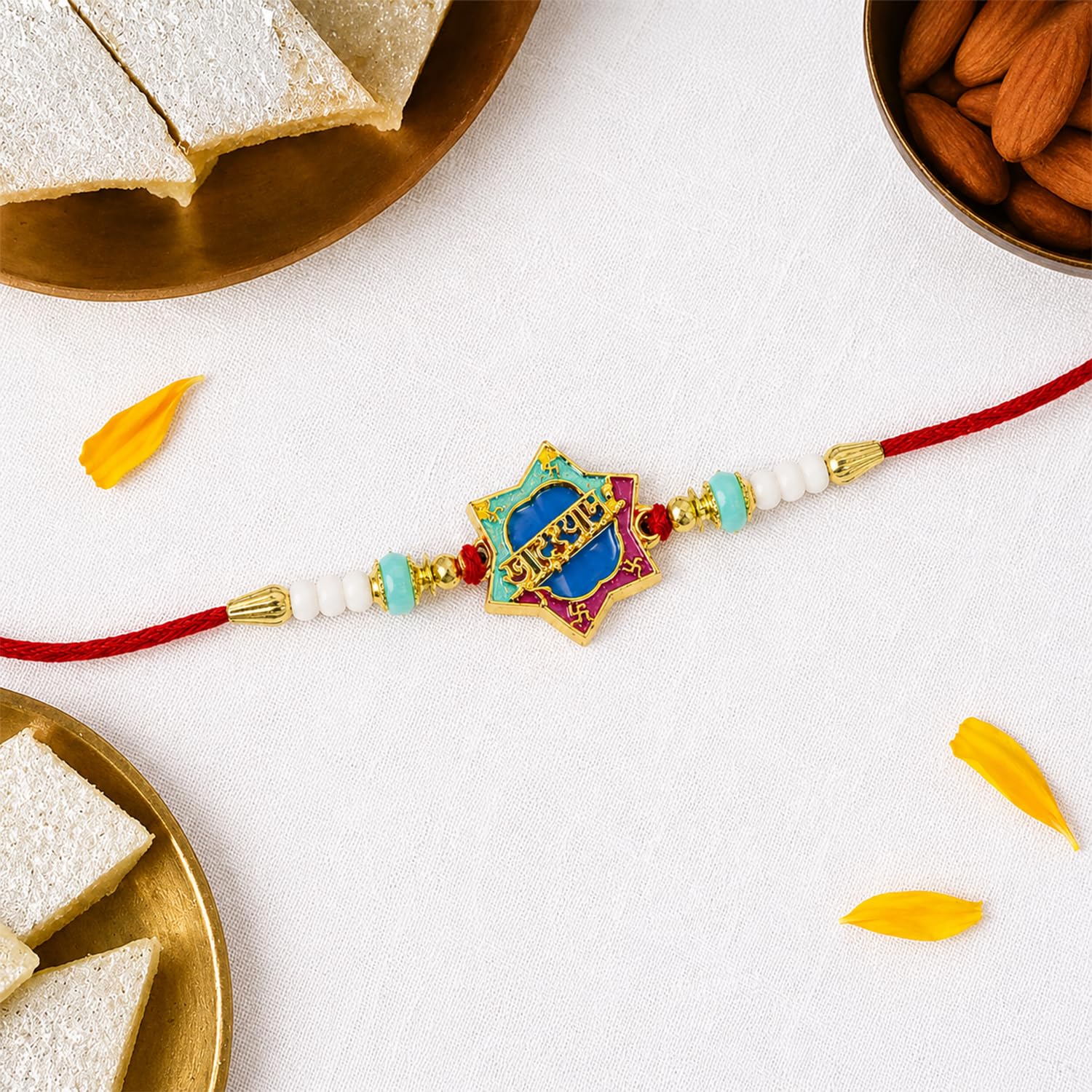 Radha Krishna, Khatu Shyam Multicolor Rakhi for Brother & Bhaiya | Pack of 6
