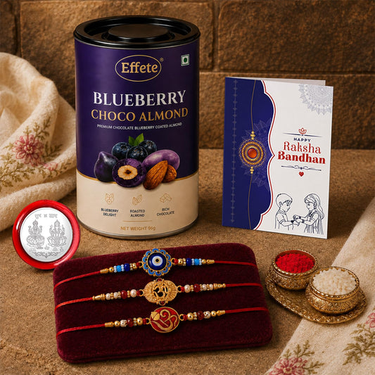 Rakhi for Brother with Blueberry Almond 96gm - Raksha Bandhan Gift, Pack of 7