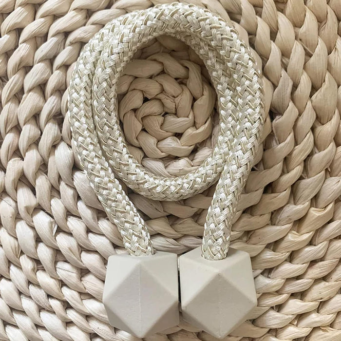 Non-Magnetic Curtain Tiebacks: Decorative Pearl Design (2 Pc, Plastic)