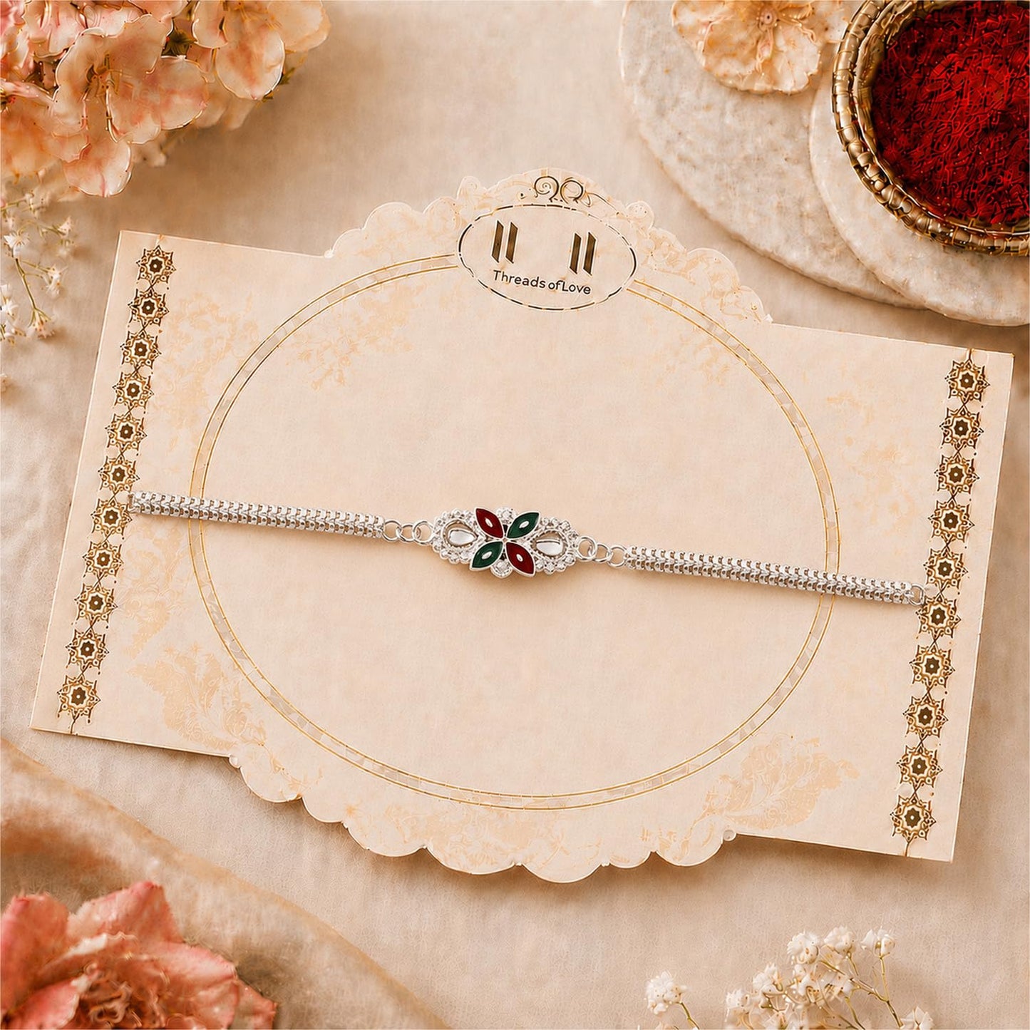 Rakhi for Brother with Butter Scotch 32gm - Raksha Bandhan Gift Set, Pack of 5