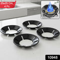 Gas Stove Flame Protector Ring – 4 Pc Set for Efficient Cooking