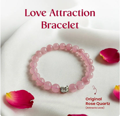 Natural Rose Quartz Crystal Bracelet