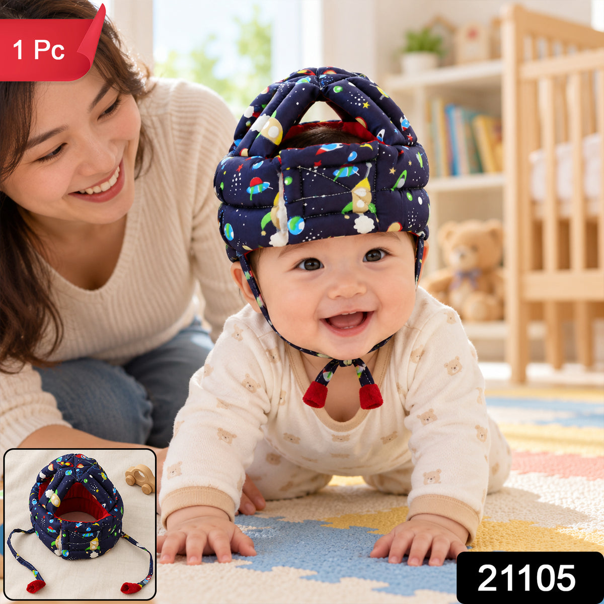 Baby Safety Helmet – Soft Head Protection for Crawling & Walking