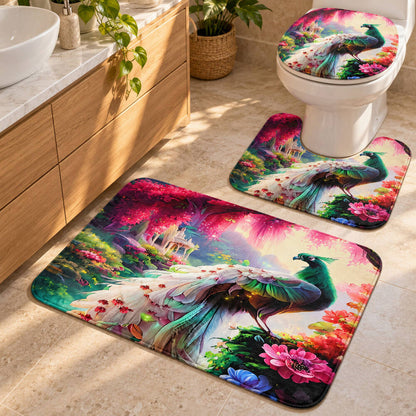 3 in 1 Bathroom Mat Set – Absorbent & Anti-Slip for Safety and Comfort