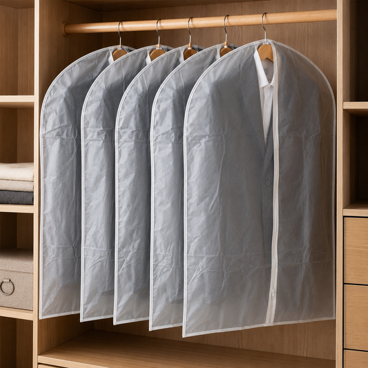Breathable Garment Cover Set – 5-Pack for Dust-Free Storage